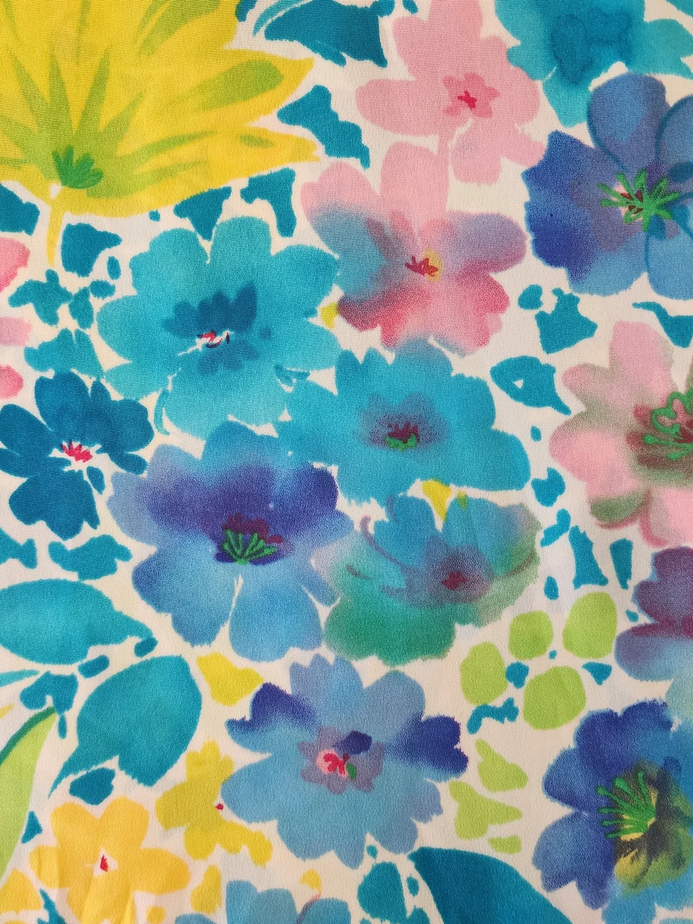 Vintage Y2K Notations Watercolor Floral Blouse Womens L‎ Bloomcore Artsy Boho